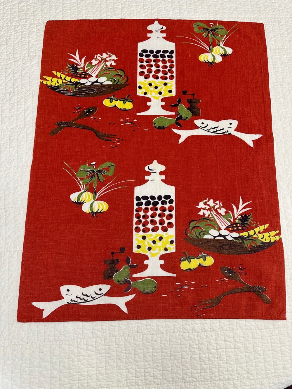 Vintage Martex Dry Me Dry Kitchen Hand Towel Americana MCM